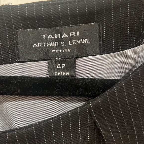 Tahari Pin Striped Peplum Dress - Picture 3 of 4